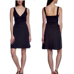 Patagonia Margot Surplice 3/4 Sleeve Dress in Black/Dark Blue